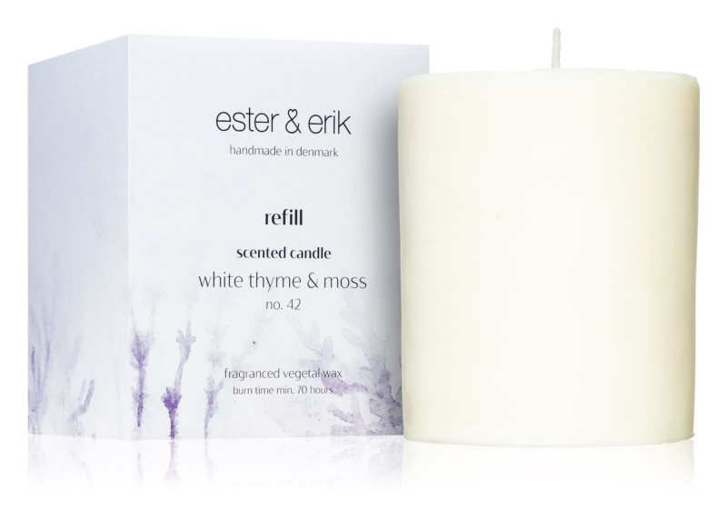 ester & erik scented candle white thyme & moss (no. 42) Refill 350 g