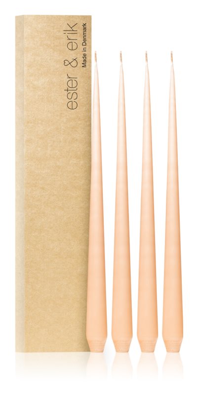 ester & erik taper candle rosy caramel (no. 20) 4x32 cm