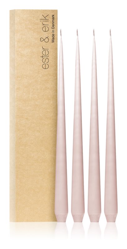 ester & erik taper candle soft rose (no. 52) 4x32 cm
