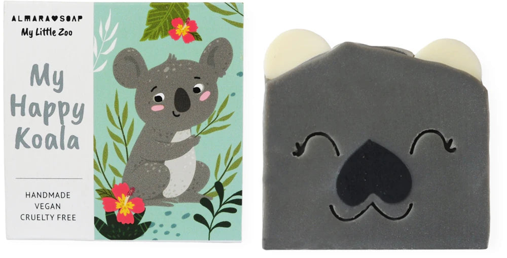 Almara Soap For Kids My Happy Koala handmade soap with raspberry scent 100g