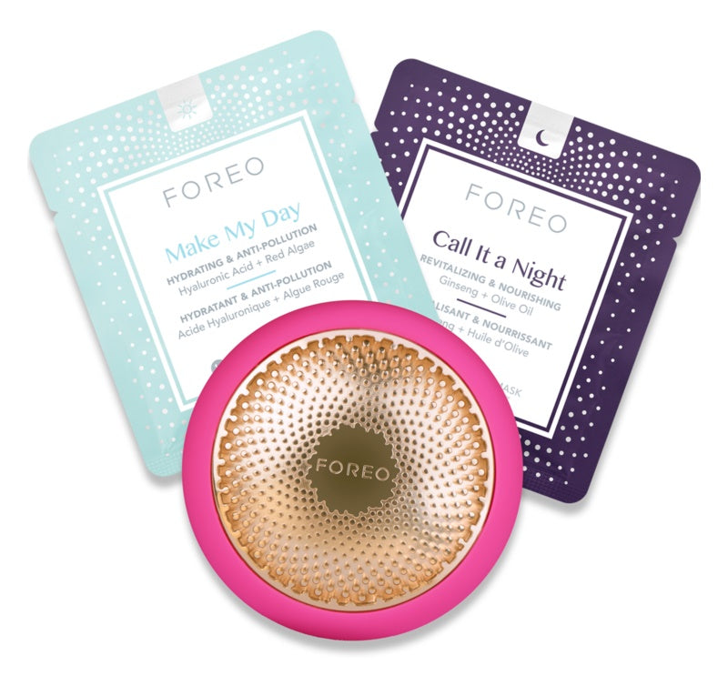 FOREO UFO™ sonic device to accelerate the effects of the face mask