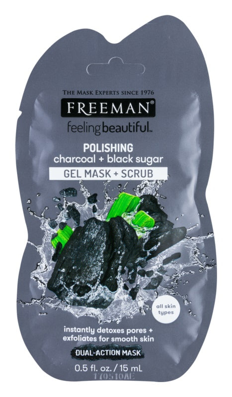 Freeman Feeling Beautiful Polishing Charcoal + Black Sugar Gel Mask + Scrub