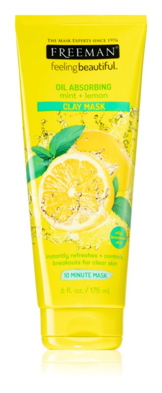 Freeman Feeling Beautiful Oil Absorbing Mint & Lemon Clay Mask 175 ml