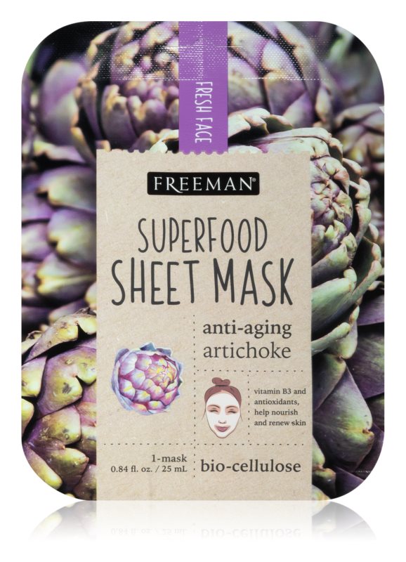 Freeman Superfood Artichoke anti-aging sheet mask 25 ml