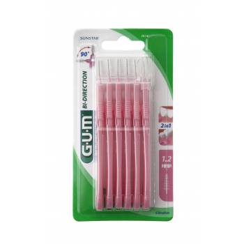 GUM interdental brush BI-DIRECTION pink 1,2mm 6pcs