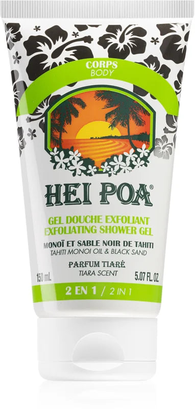Hei Poa Tahiti Monoi Oil Black Sand Exfoliating Shower Gel 150 ml