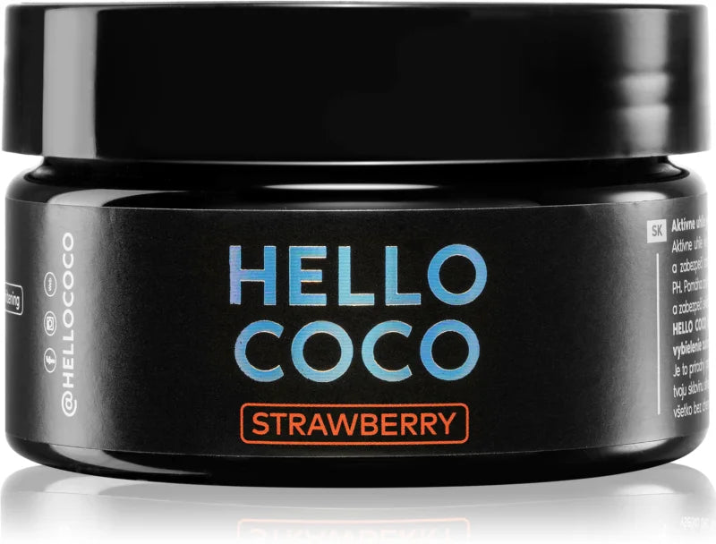 Hello Coco Strawberry activated charcoal for teeth whitening 30 g
