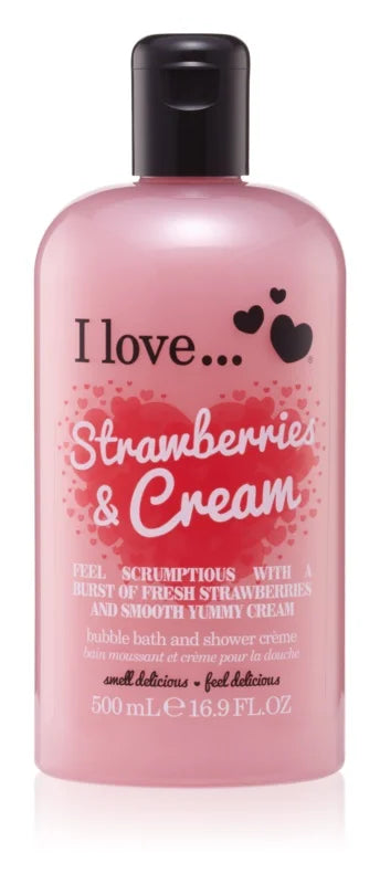 I love... Strawberries & Cream shower and bath cream 500 ml