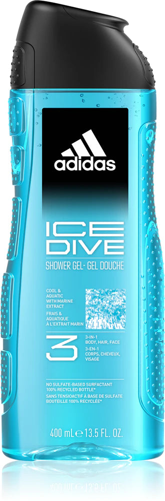 Adidas Ice Dive shower gel for men 400 ml