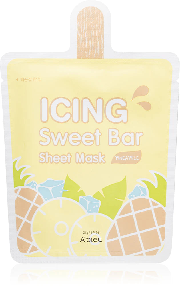 A'pieu Icing Sweet Bar Mask Pineapple sheet mask 3 x 21g