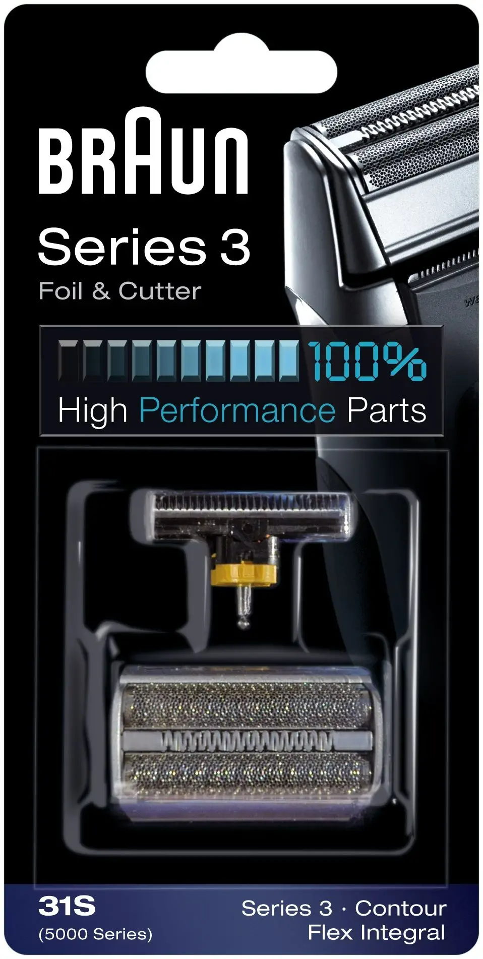 Braun Series 3 Foil & Cutter 31S Replacement Head - Silver