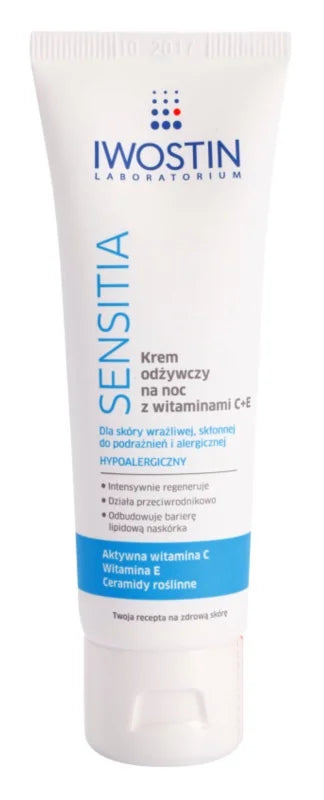 iwostin Sensitia nourishing night cream with vitamins C and E 50 ml