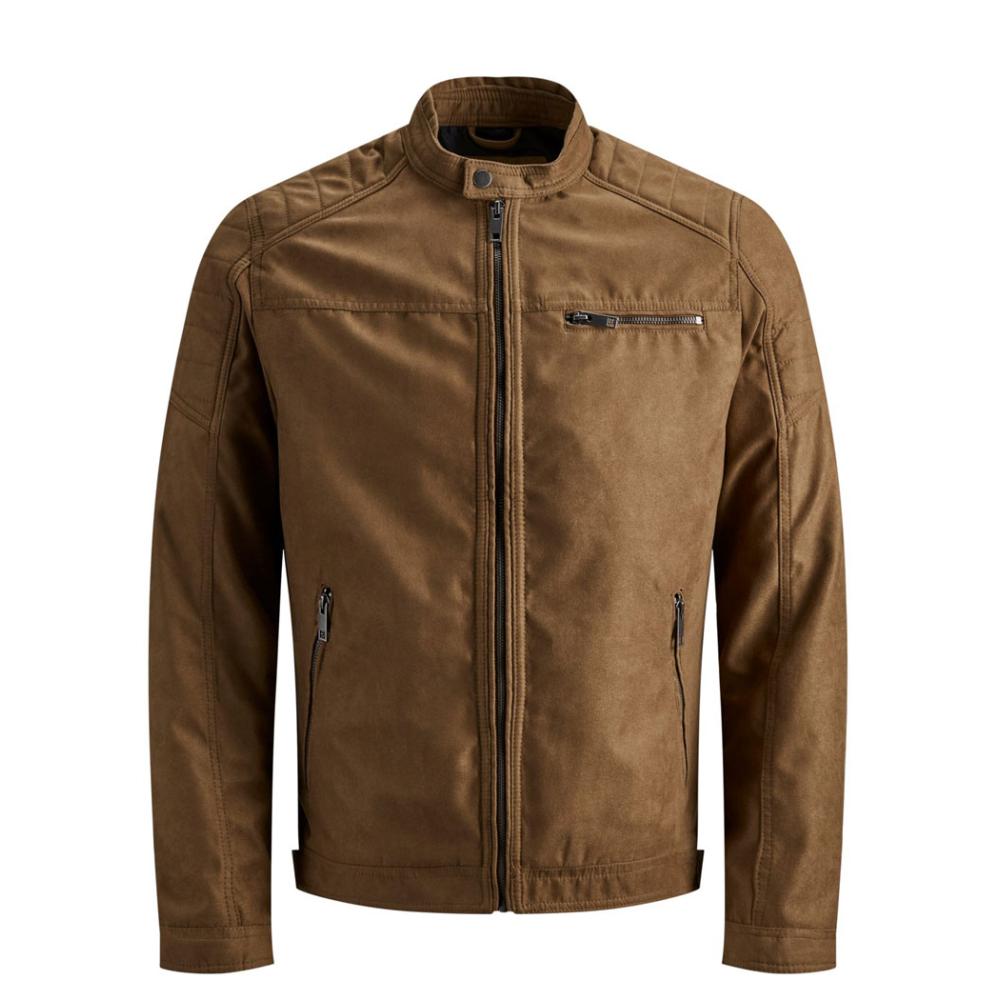 Jack&Jones PLUS JJEROCKY men's leather jacket
