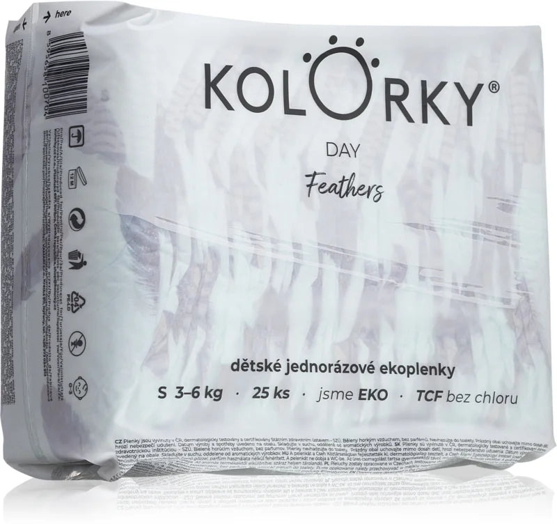 Kolorky Day Feathers disposable ECO diapers