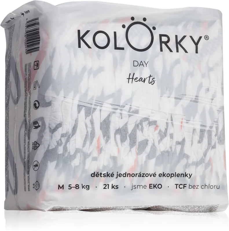 Kolorky Day Hearts disposable ECO diapers