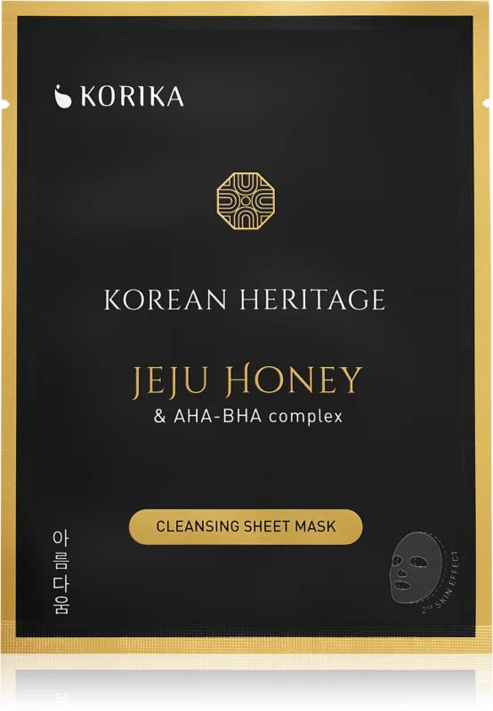 KORIKA Korean Heritage Jeju Honey & AHA-BHA Complex Cleansing Sheet Mask