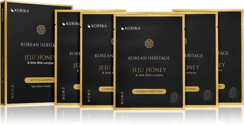 KORIKA Korean Heritage Set of 5 Cleansing Face Sheet Masks