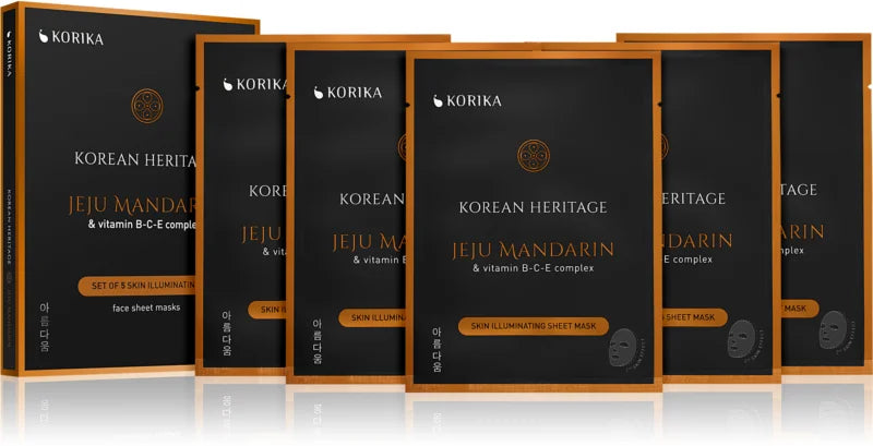 KORIKA Korean Heritage Set of 5 Skin Illuminating Face Sheet Masks