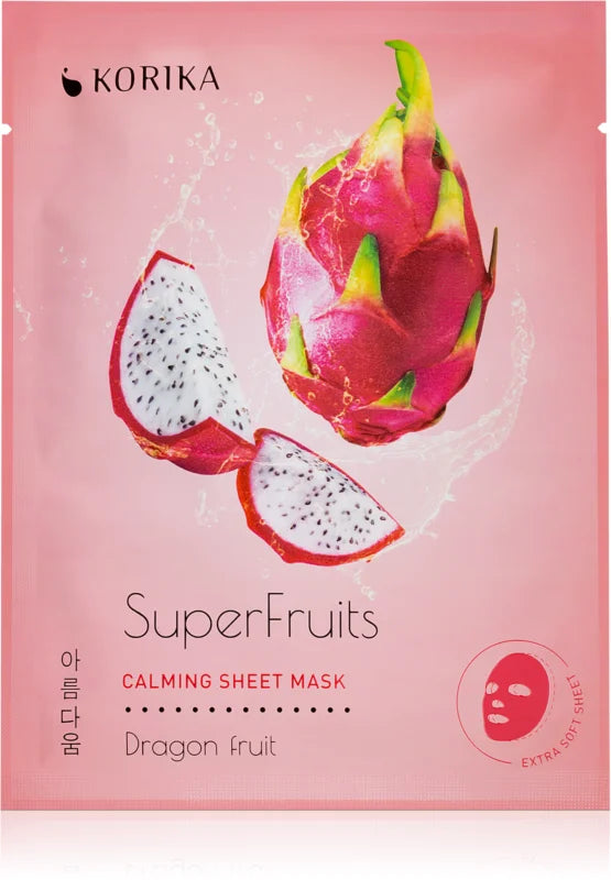 KORIKA SuperFruits Dragon Fruit - Set of 5 Calming Face Sheet Masks