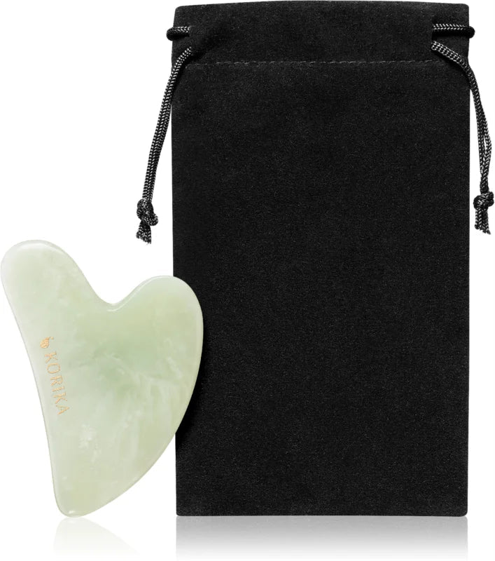 KORIKA Gua Sha Green Jade Stone facial massage aid