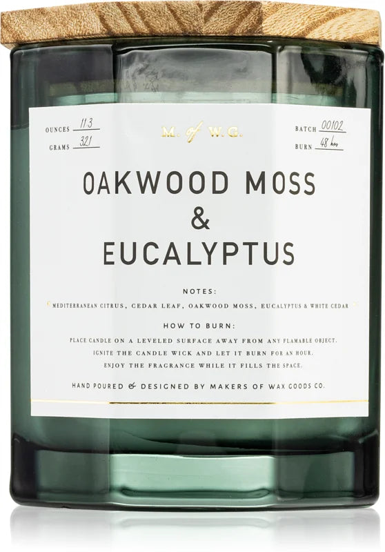 Makers of Wax Goods Oakwood Moss & Eucalyptus scented candle 320 g