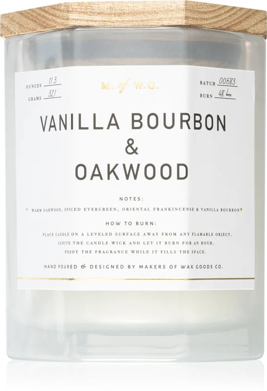 Makers of Wax Goods Vanilla Bourbon & Oakwood scented candle 321 g