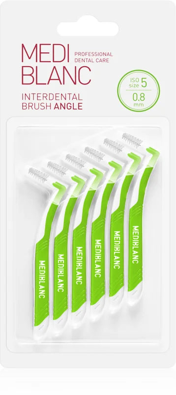MEDIBLANC Interdental brush Angle 0,8 mm Green 6 pcs