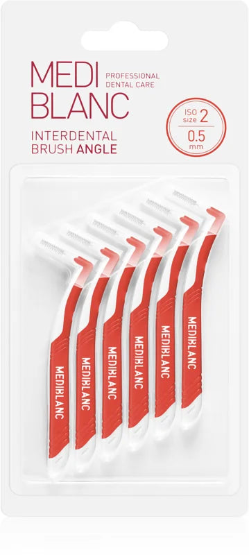 MEDIBLANC Interdental brush Angle 0,5 mm Red 6 pcs