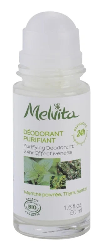 Melvita Les Essentiels Aluminum-free deodorant roll-on 24h 50 ml