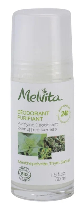 Melvita Les Essentiels Aluminum-free deodorant roll-on 24h 50 ml