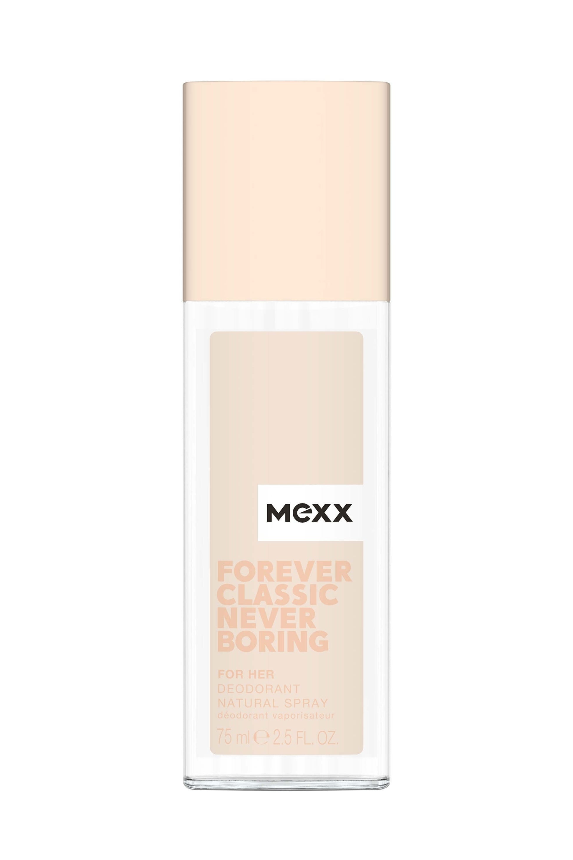 Mexx natural perfumed deodorant spray Forever Classic Never Boring, 75 ml
