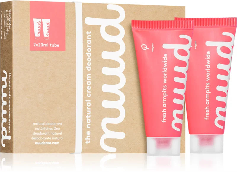 nuud Starter Pack Red Natural Creamy Deodorant 2x20 ml