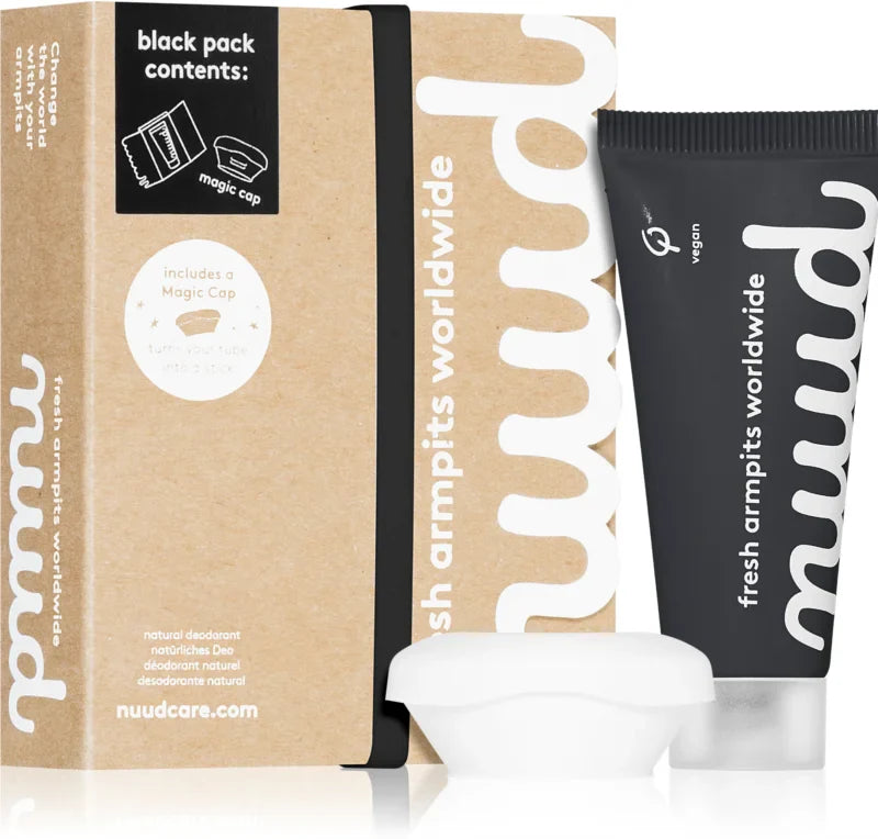 nuud Starter Pack Black Natural Creamy Deodorant 15 ml + Magic Cap FREE