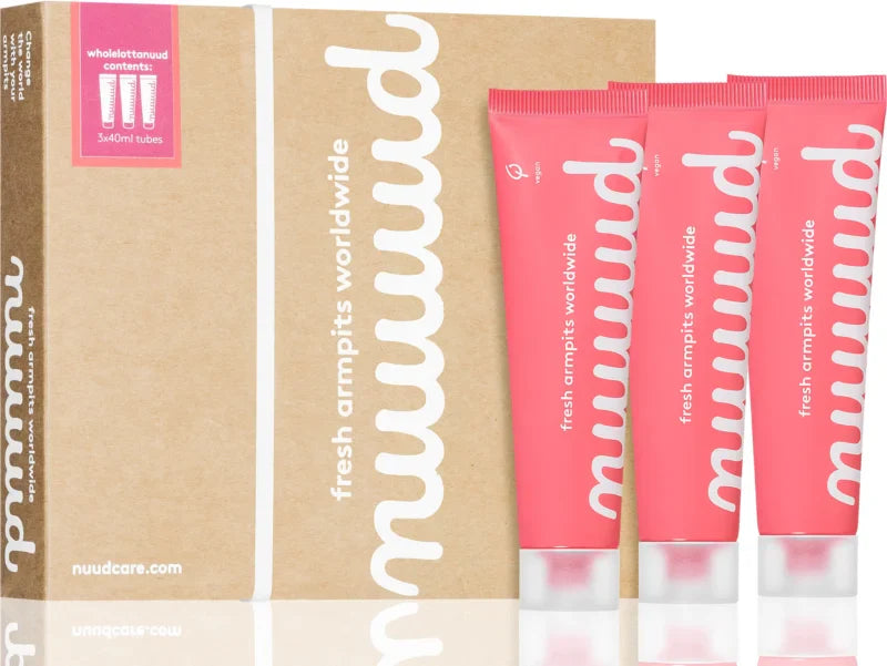 nuud Wholelottanuud Pack Natural Creamy Deodorant 3x40 ml