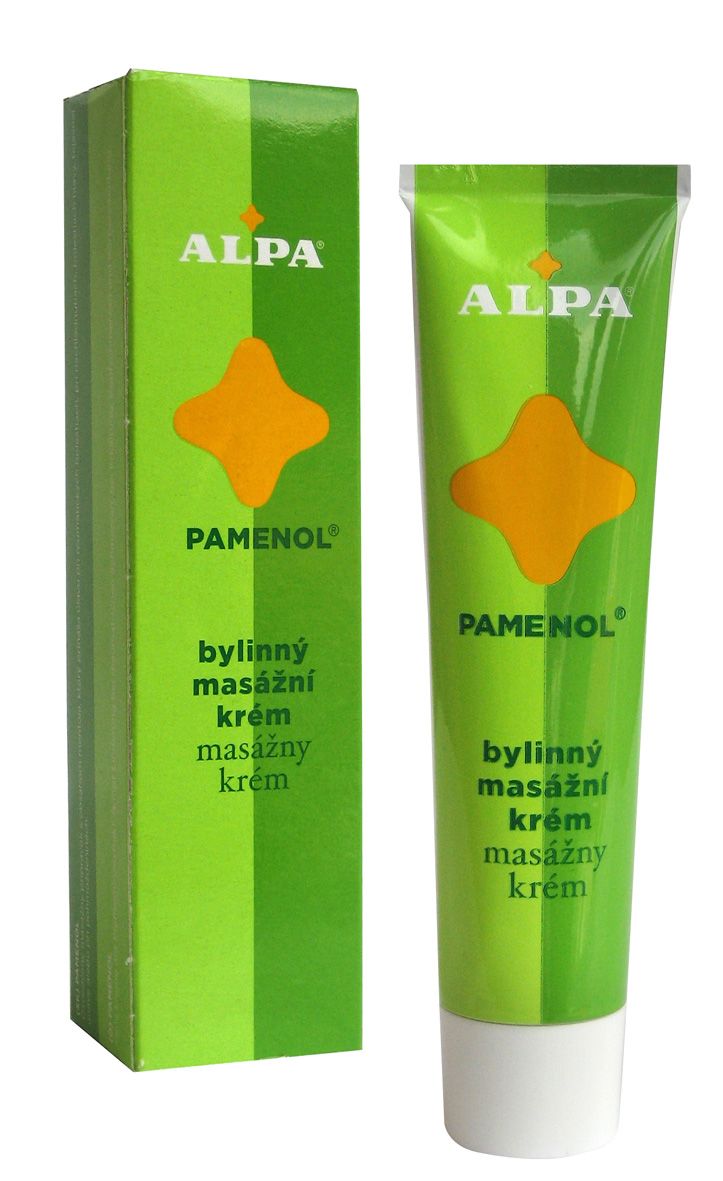 Alpa PAMENOL Menthol Massage Cream 40 g relieves rheumatic pain, colds, headaches, body fatigue or bruises