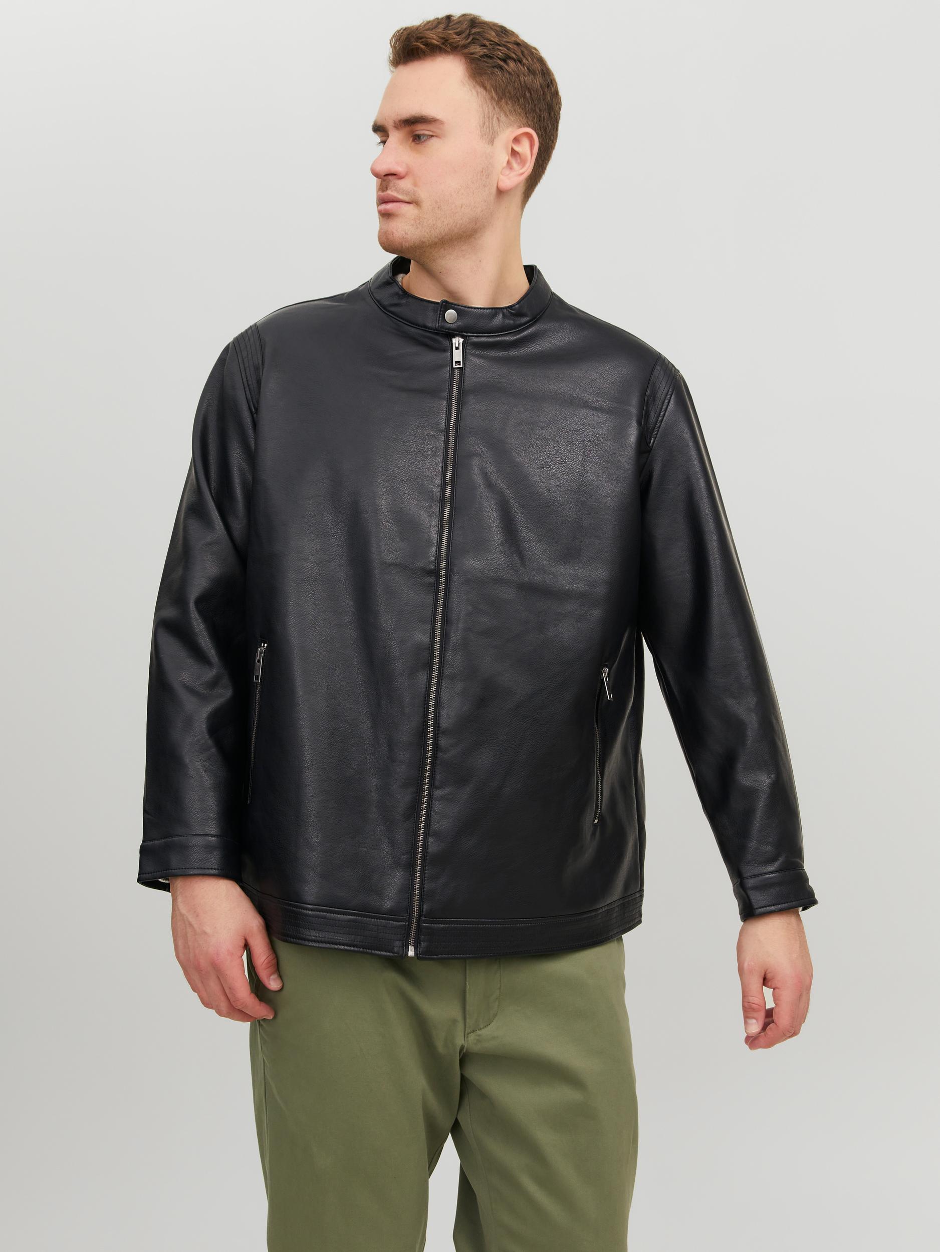 Jack&Jones PLUS JACLICHFIELD men's leather jacket