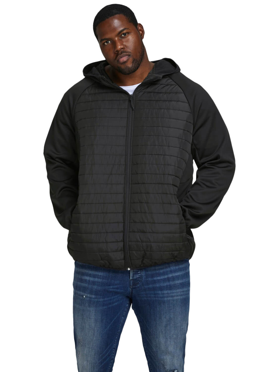 Jack&Jones PLUS JJEMULTI men's jacket Black