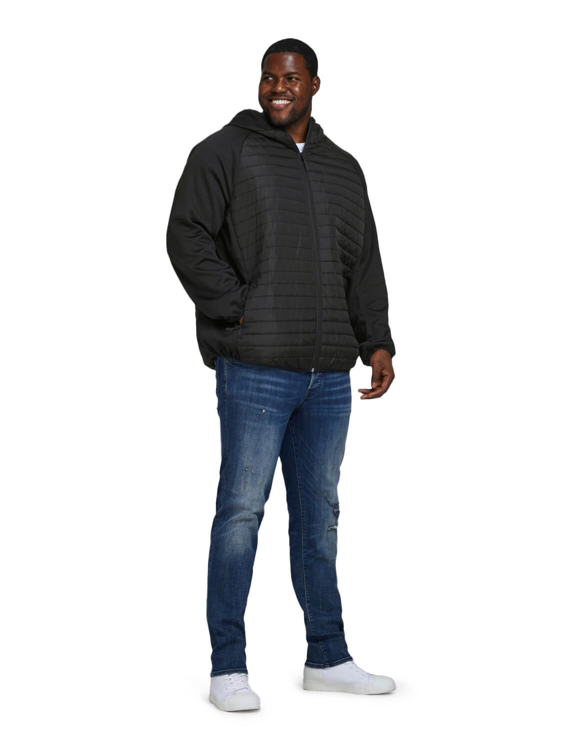 Jack&Jones PLUS JJEMULTI men's jacket Black