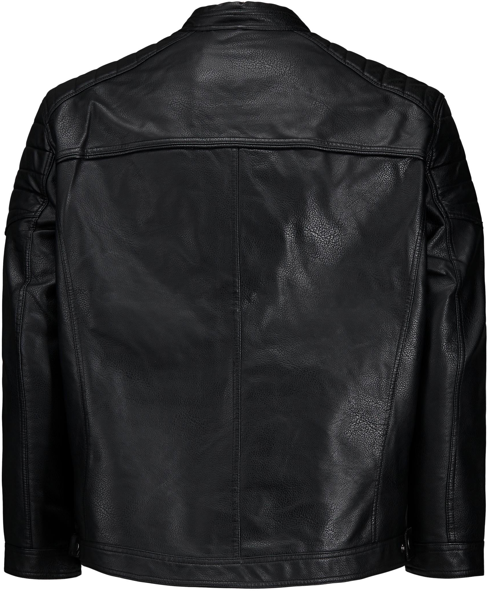 Jack&Jones PLUS JJEROCKY leather men's jacket