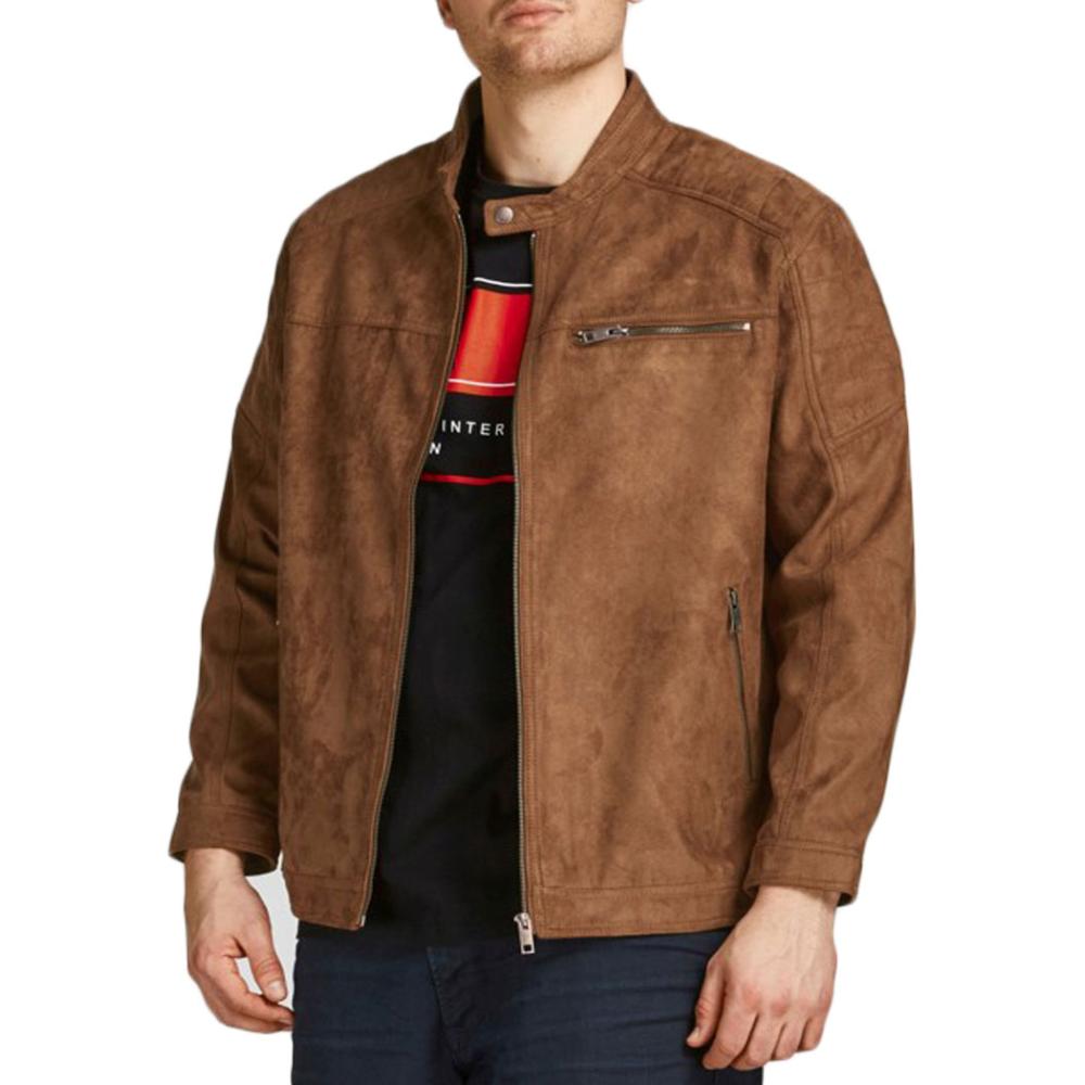 Jack&Jones PLUS JJEROCKY men's leather jacket