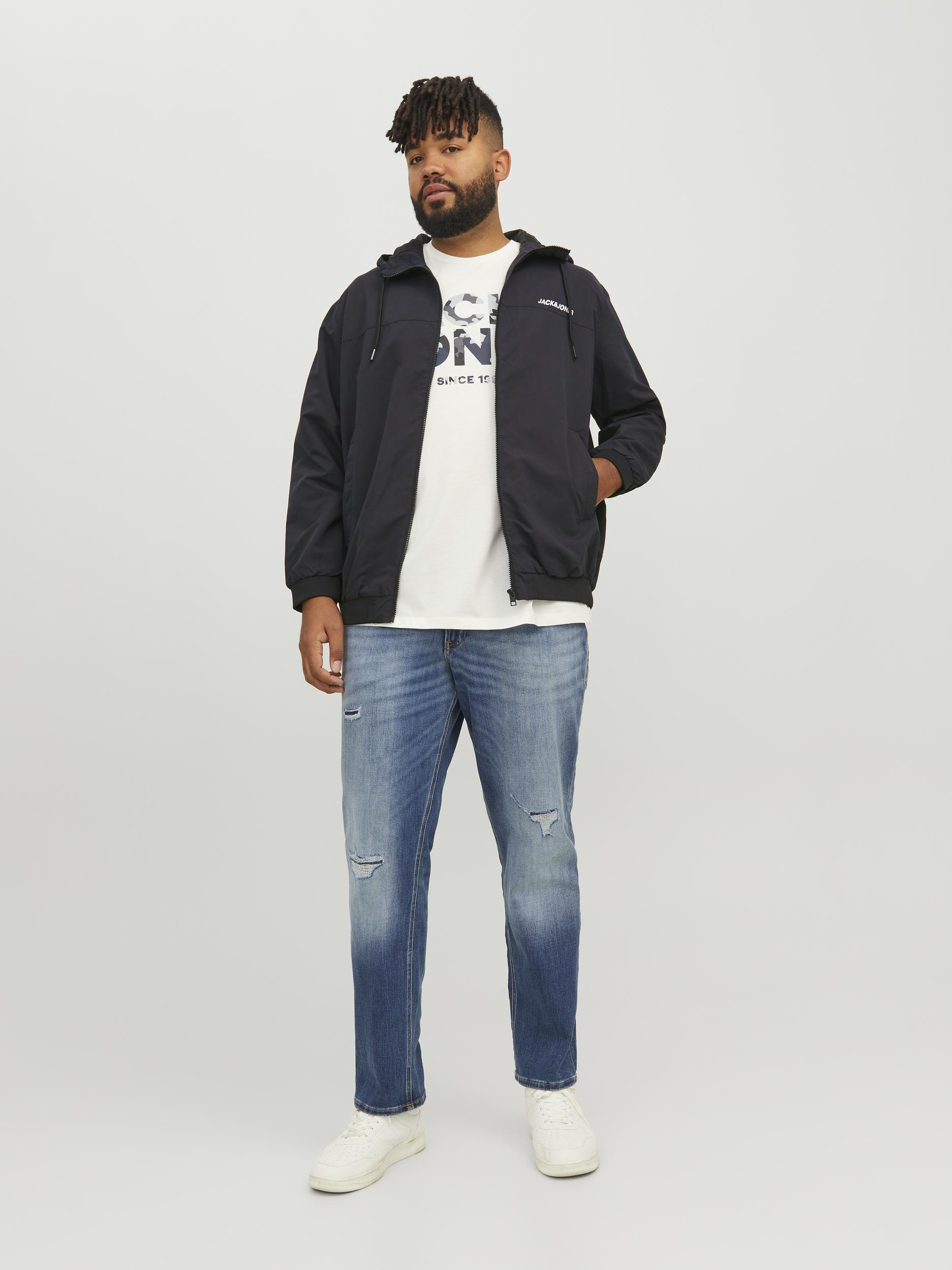 Jack&Jones PLUS JJERUSH men's jacket Black