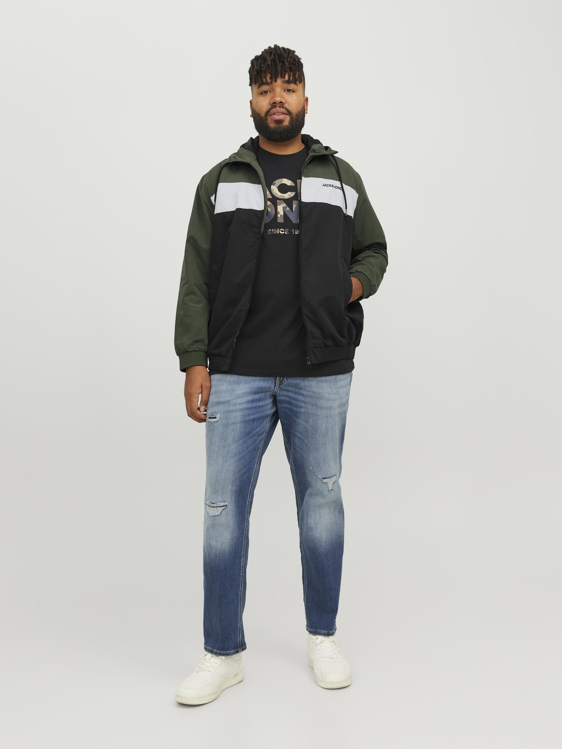 Jack&Jones PLUS JJERUSH men's jacket Forest Night