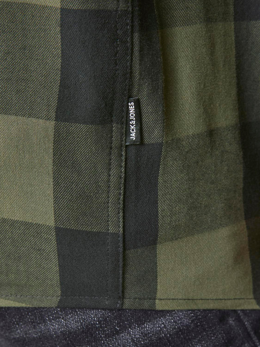 Jack&Jones PLUS Men's shirt JJEGINGHAM Loose Fit Dusty Olive