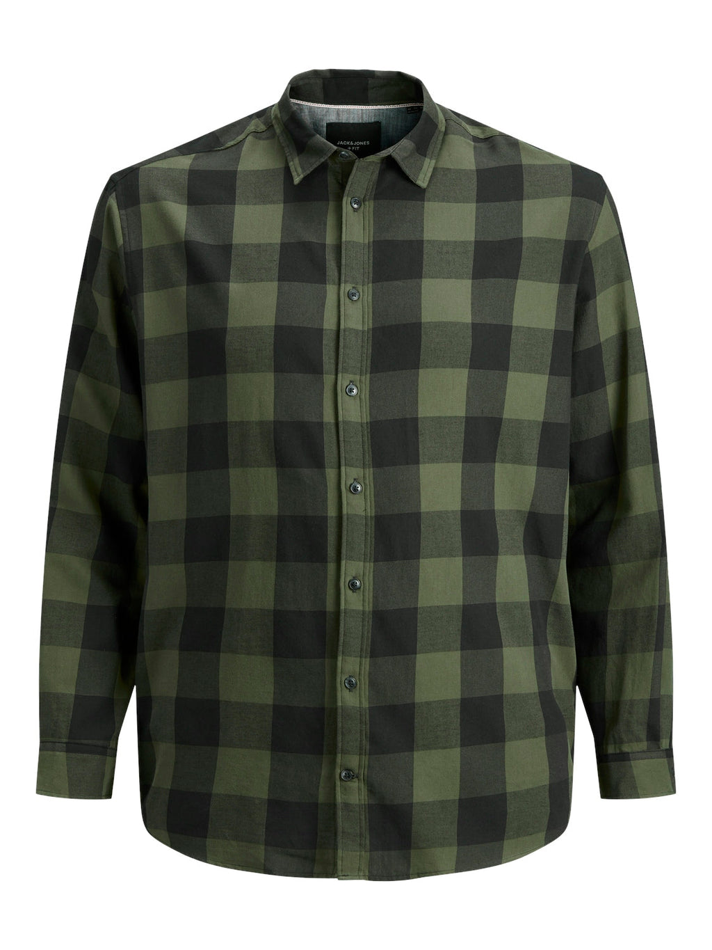 Jack&Jones PLUS Men's shirt JJEGINGHAM Loose Fit Dusty Olive