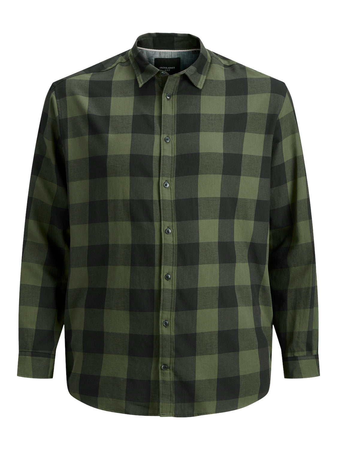 Jack&Jones PLUS Men's shirt JJEGINGHAM Loose Fit Dusty Olive
