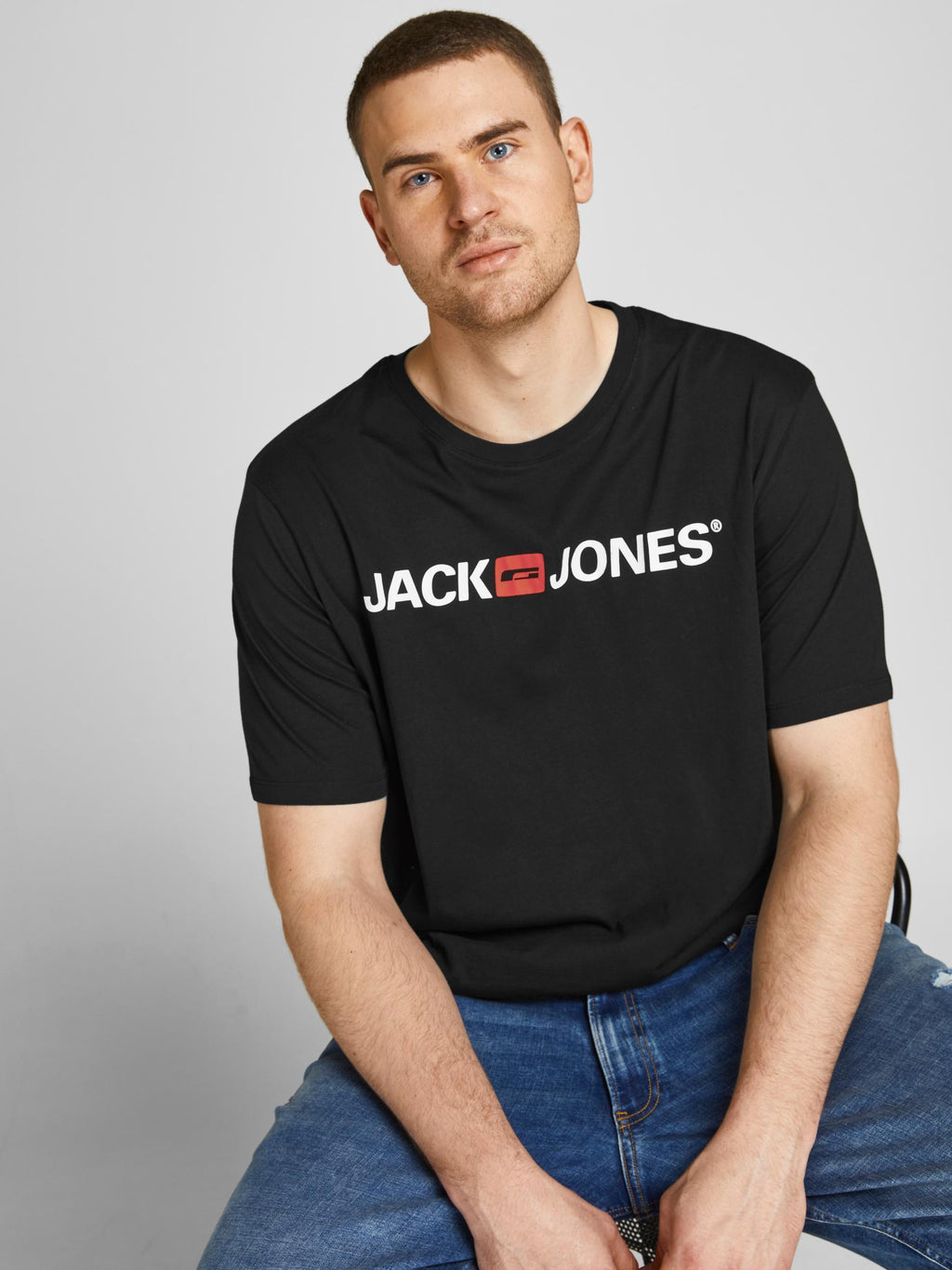 Jack&Jones PLUS Men's T-shirt JJECORP Regular Fit Black