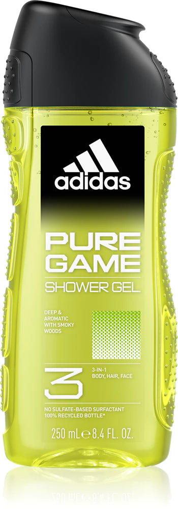 Adidas Pure Game 3-in-1 Face, Body & Hair Shower Gel 400 ml