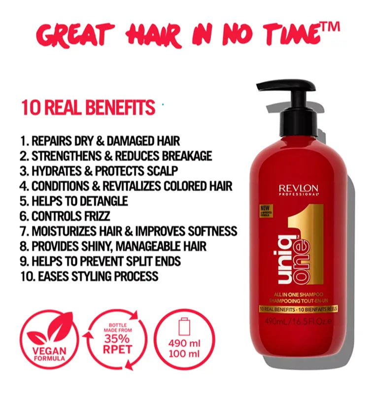 Revlon Professional Uniq One All In One Classic nourishing shampoo for all hair types 490 ml