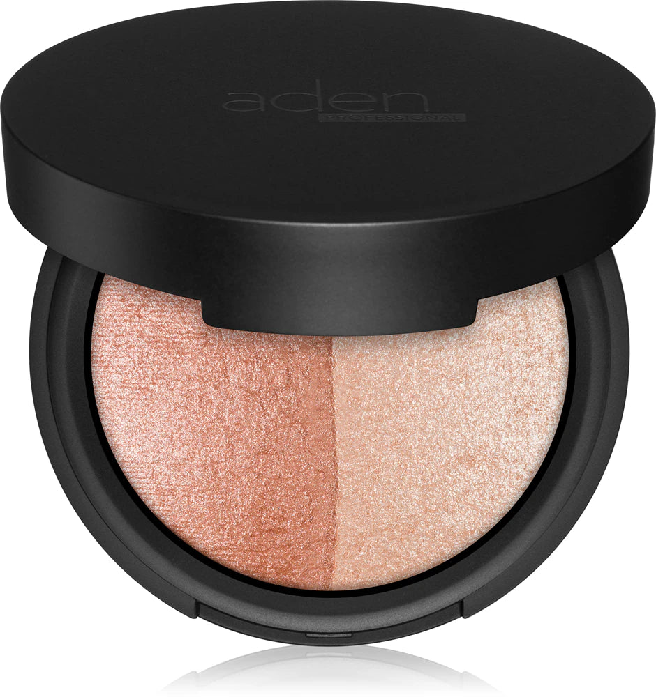 Aden Cosmetics Terracotta Baked Bronzer/Highlighter Duo Shade 01, 7 g