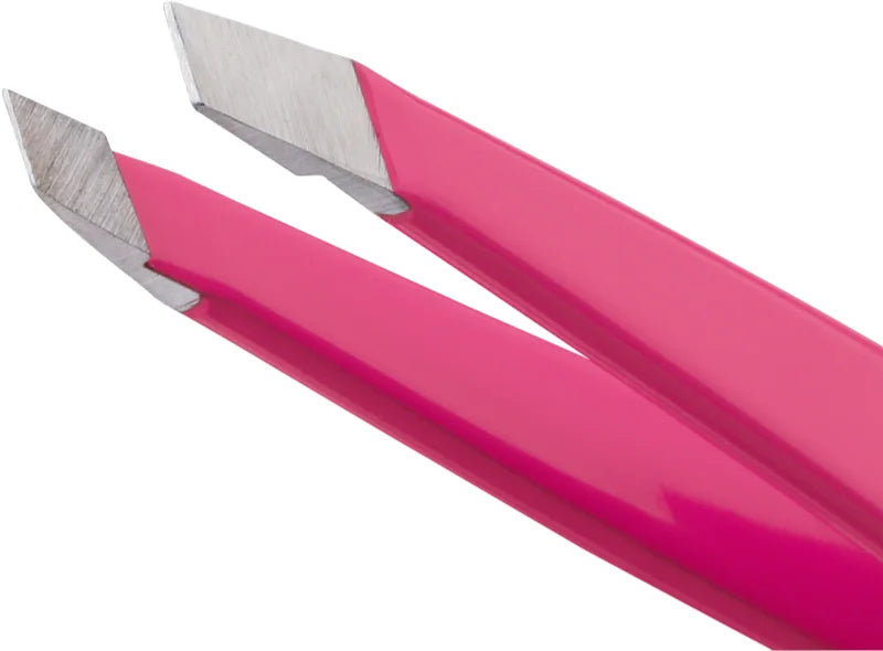 Tweezerman Mini Slant tweezers with travel case Neon Pink 1 pc